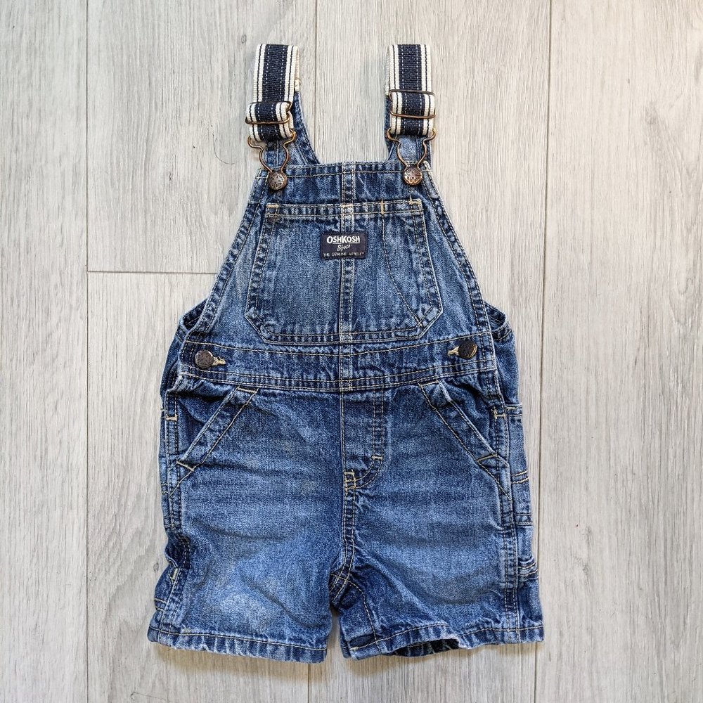 OshKosh B'gosh Denim Overall Shorts 18m